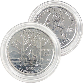 2001 Vermont Platinum Quarter - Philadelphia Mint