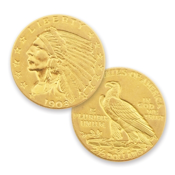 1908 $2 1/2 Indian Gold - Uncirculated