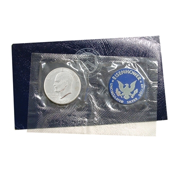 1972 Eisenhower Dollar - San Francisco - Silver - Blue Pack
