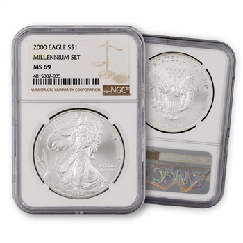 2000 Silver Eagle - From Millenium Set - NGC 69