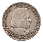 1893 Columbus Commemorative Half Dollar-Circulated