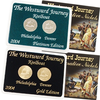 2004 Westward Keelboat Nickel Gold & Platinum 2pc Set