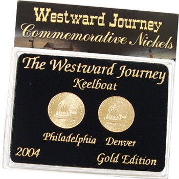 2004 Westward Keelboat Nickels - Gold 2 pc Set