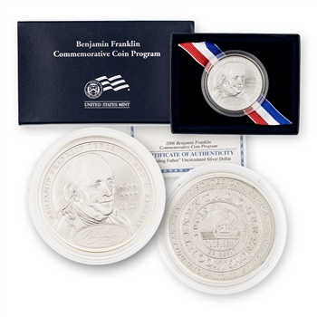 2006 Franklin Silver Dollar - Founding Father - Unc OGP