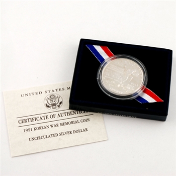 1991 Korean War Memorial Comemorative - Uncirculated