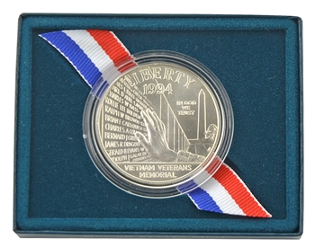 1994 Vietnam Veterans Memorial Silver Dollar - Uncirculated