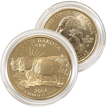 2006 North Dakota 24 Karat Gold Quarter - Philadelphia
