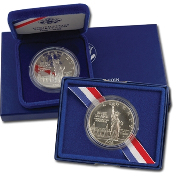 1986 Statue of Liberty Silver Dollar - Proof & Uncirculated Pair