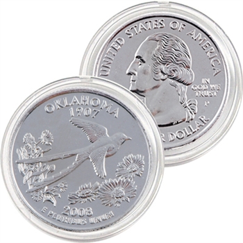 2008 Oklahoma Platinum Quarter - Philadelphia Mint