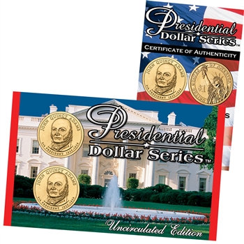 2008 Presidential Dollars P & D Lens - John Quincy Adams