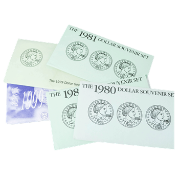 SBA Souvenir Uncirculated Sets ( 1979/80/81/99 ) - OGP