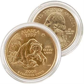 2008 Alaska 24 Karat Gold quarter - Philadelphia