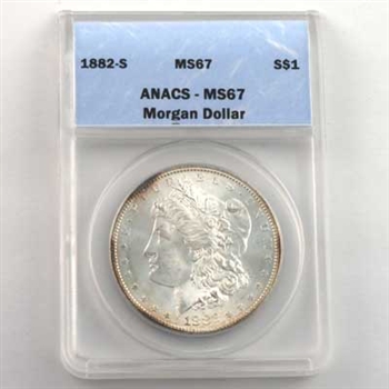 1882 Morgan Silver Dollar San Francisco - Certified 67