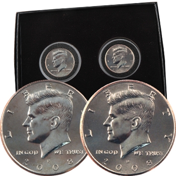 2008 Kennedy Half Dollar P & D Set - Uncirculated - PB3 Box