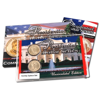 2009 Presidential Dollars Upside Down Variety 2pc Set - William Henry Harrison
