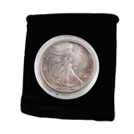 1990 Silver Eagle - Uncirculated w/ Display Pouch
