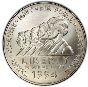 1994 Women in Military Silver Dollar - Uncirculated