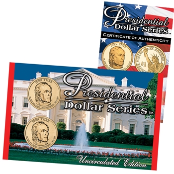 2009 Presidential Dollars P & D Lens - John Tyler