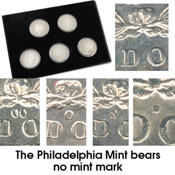 Morgan Dollar Mint Mark Collection - P/D/S/O/CC