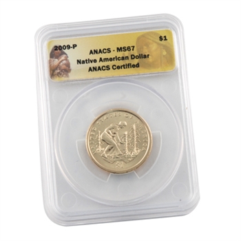 2009 Native American Dollar - Philadelphia - ANACS 67