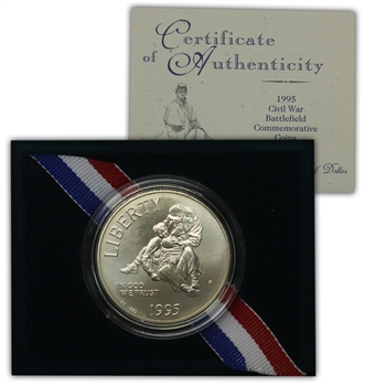1995 Civil War Silver Dollar - Uncirculated (OGP)