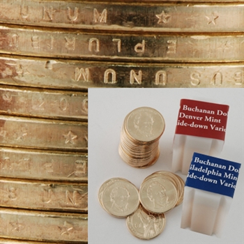 2010 Presidential Dollars - Upside Down 2pc Roll Set - James Buchanan