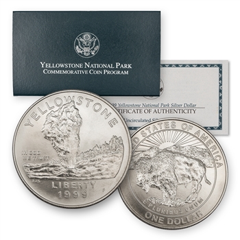 1999 Yellowstone Silver Dollar - Unc