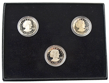 Susan B Anthony Dollar Collection (1979-1981) - San Francisco Mint - Proof