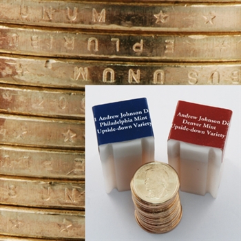 2011 Presidential Dollars - Upside Down 2pc Roll Set - Andrew Johnson