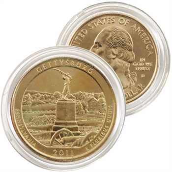 2011 Gettysburg 24 karat Gold Quarter - Denver Mint