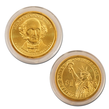 2008 Martin Van Buren Presidential Dollar - Gold - Philadelphia