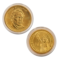 2010 James Buchanan Presidential Dollar - Gold - Philadelphia