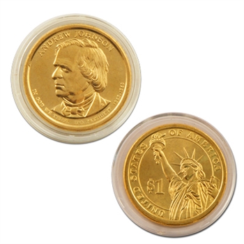 2011 Andrew Johnson Presidential Dollar - Gold - Philadelphia