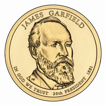 2011James A. Garfield Presidential Dollar - Gold -Philadelphia