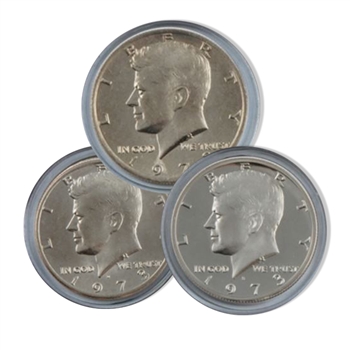 1973 Kennedy Half Dollar 3 pc PDS Set