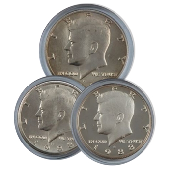 1988 Kennedy Half Dollar 3 pc PDS Set