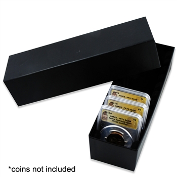 Certified Coin Display Box - 10 Coin - Black