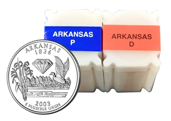 2003 Arkansas Quarter Rolls - Philadelphia & Denver Mints - Uncirculated