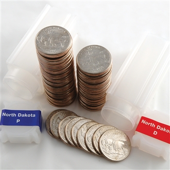 2006 North Dekota Quarter Rolls - Philadelphia & Denver Mints - Uncirculated