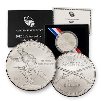 2012 Infantry Soldier Silver Dollar - Unc