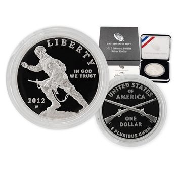 2012 Infantry Soldier Silver Dollar - Proof