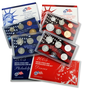 2005 Proof & Mint Set Trio - Clad & Silver