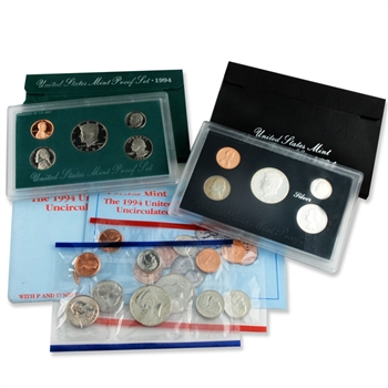 1994 Proof & Mint Set Trio - Clad & Silver