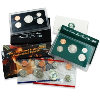 1995 Proof & Mint Set Trio - Clad & Silver