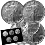 1st 5 Years of Silver Eagles (1986 to 1990) - Uncirculated