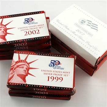 1999-2009 US Mint Silver Proof Set Collection