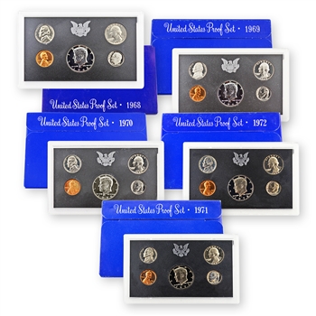 First Five San Francisco Mint Proof Sets (68-72)