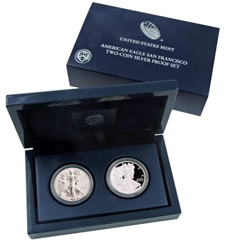 2012 Silver Eagle S Mint Two Coin Proof Set - OGP