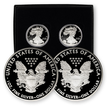 2012 Proof Silver Eagle 2 pc Set ( W & S )