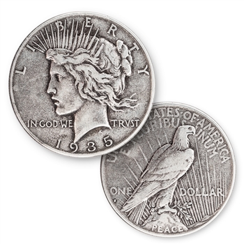 1935 Peace Dollar-San Francisco-Circulated